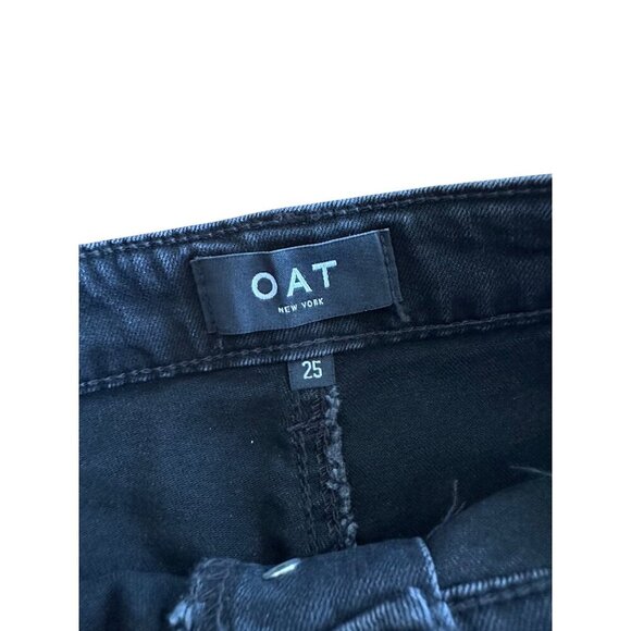 OAT New York Womens Button-Fly High-Rise Black Denim Jeans Size 25 NWT - Picture 8 of 13